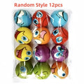 12-Pack Soft Stress Balls - Funny Expression PU Foam Squeeze Toys for Wrist Exercise and Anxiety Relief