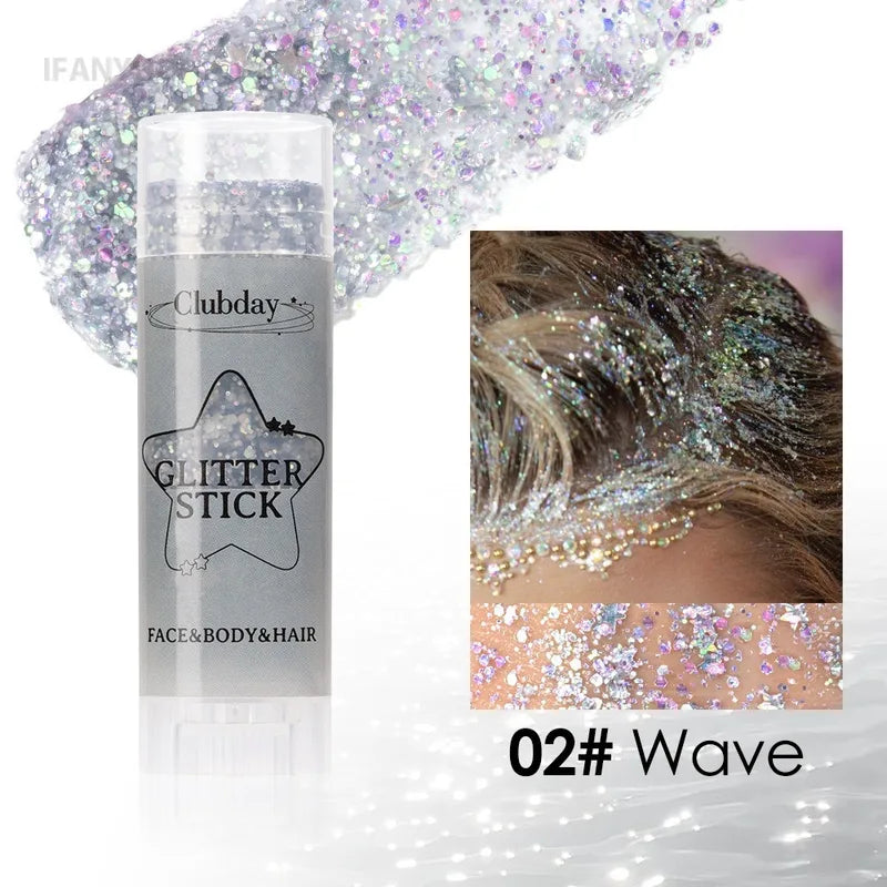 Sparkling Glitter Gel Stick for Face & Body - Brighten Stage Makeup