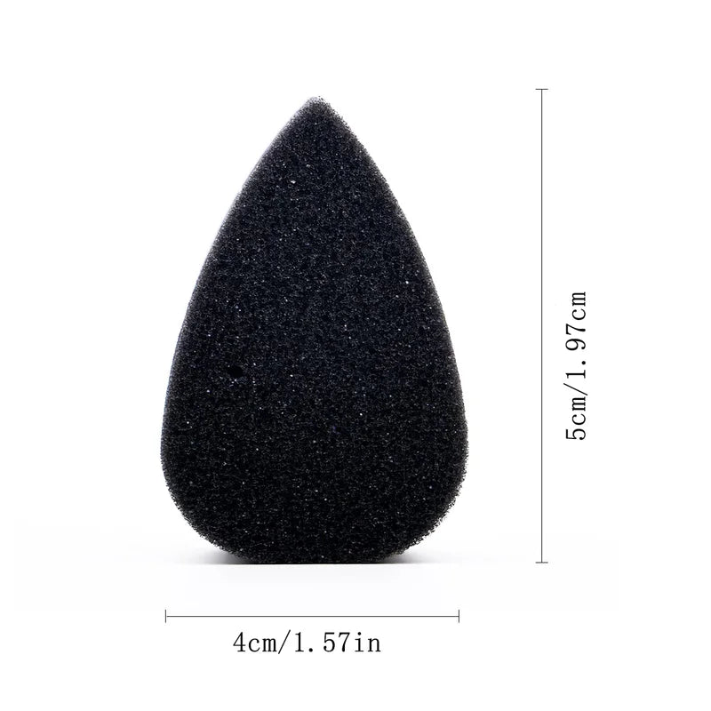 10Pcs Black Petal Face Painting Sponges - Water Drop Semi-Circular Foam for Makeup & Body Art
