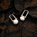 Sterling Silver Cloud Pearl Earrings with Wave Design - Women's Jewelry Gift