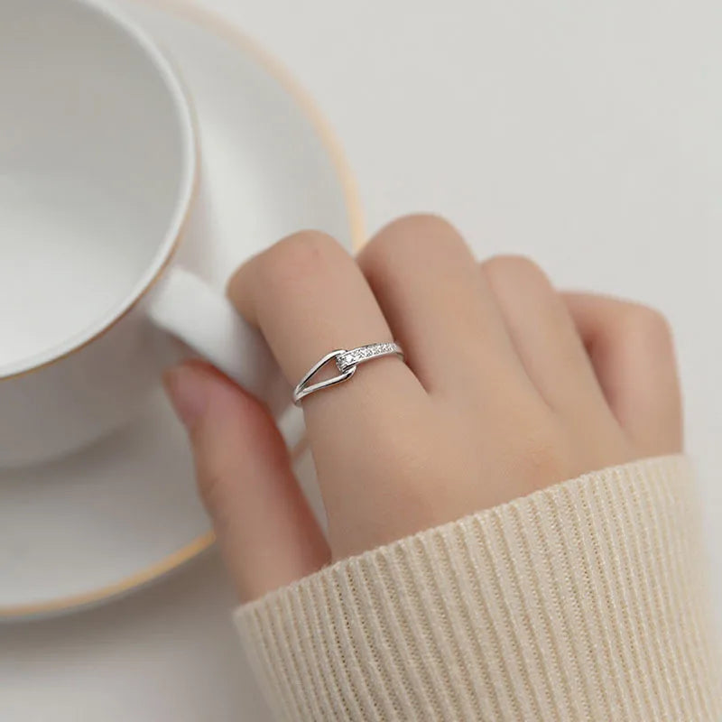 925 Sterling Silver Ring with Zircon for Women Wedding Engagement Jewelry