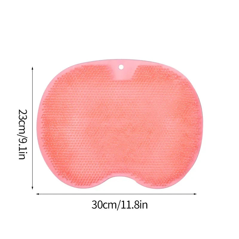 Foot Wash Brush with Sucker, Exfoliating Bath Pad & Massage Mat for Shower and Foot Care
