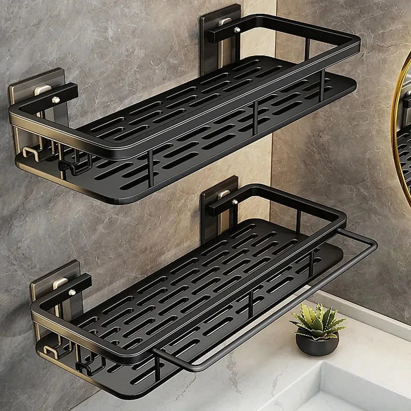 No-Drilling Wall-Mounted Bathroom Shelf Storage Rack for Bathroom Accessories