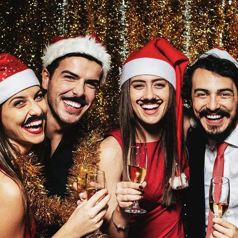 6 Pack Black Fake Beards for Pirates, Disguises & Costumes