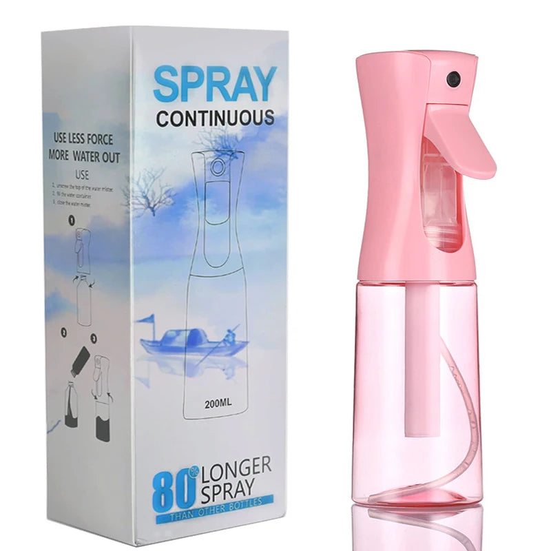 200ml Refillable Spray Bottle for Garden, Hairdressing & Industry - Continuous Mist