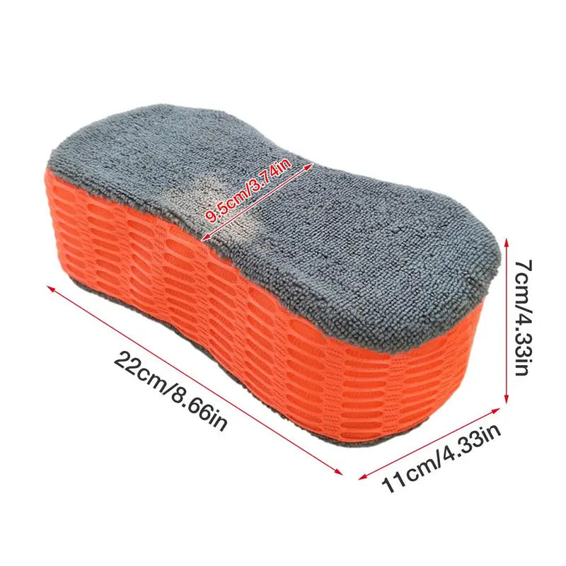 Extra Large Car Wash Sponge Honeycomb Coral Cleaning Block - Orange