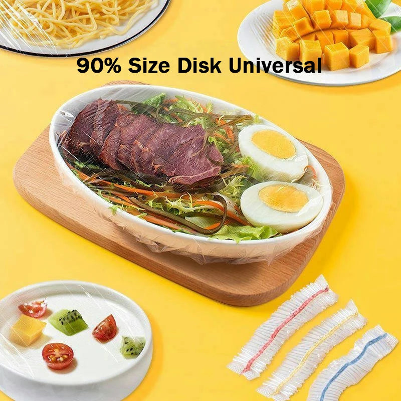 Disposable Food Cover Bags Set - Reusable Transparent Food Wraps for Kitchen Storage
