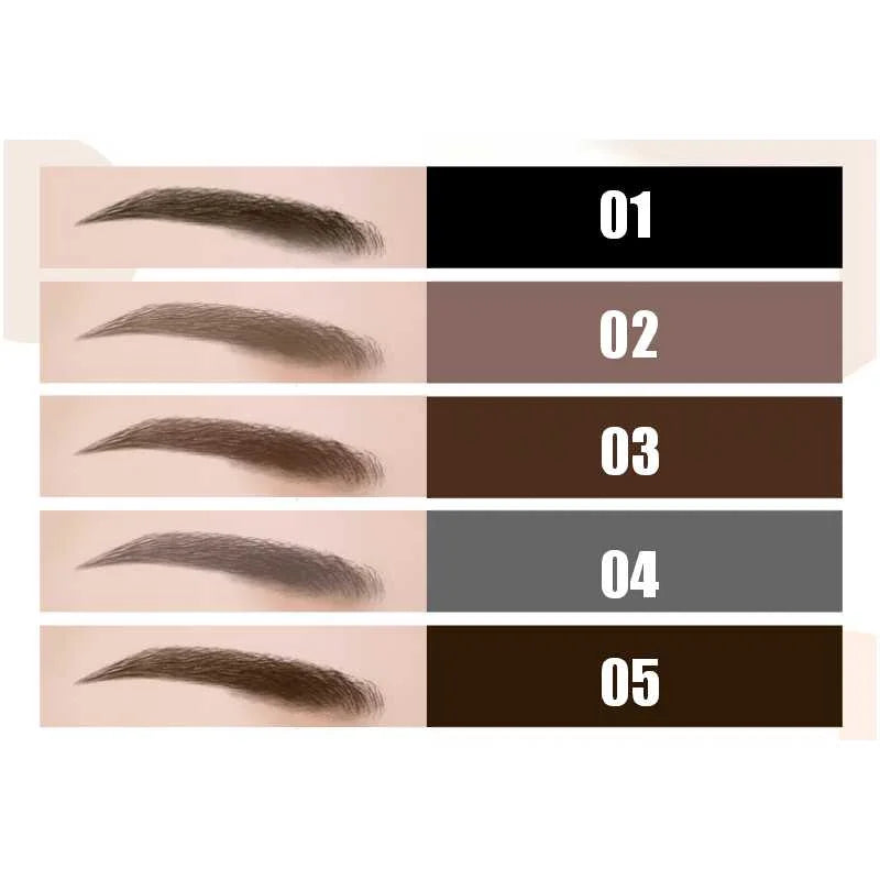 Long Lasting Waterproof Eyebrow Pencil for Natural Brow Makeup - Black Brown