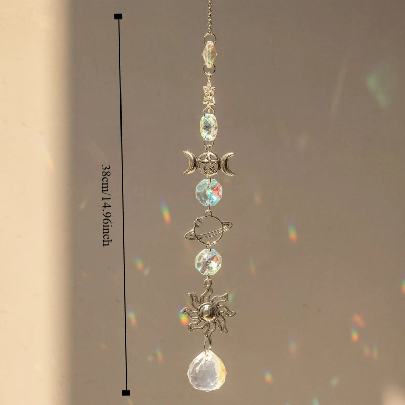 Crystal Wind Chime Rainbow Maker Sun Catcher Decor for Garden & Home