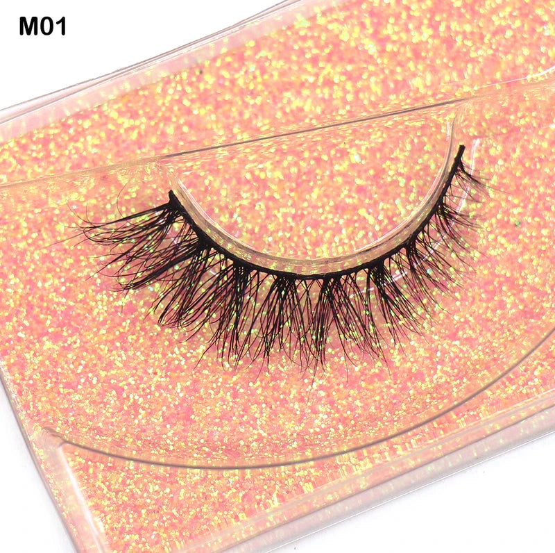 3D Mink False Eyelashes Fluffy Wispy Natural Reusable Strip Lashes