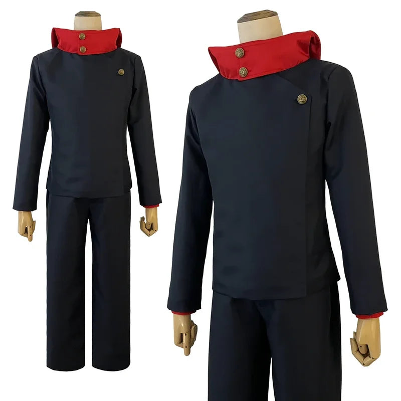 Anime Cosplay Costume Itadori Yuji Uniform Set with Wig and Accessories