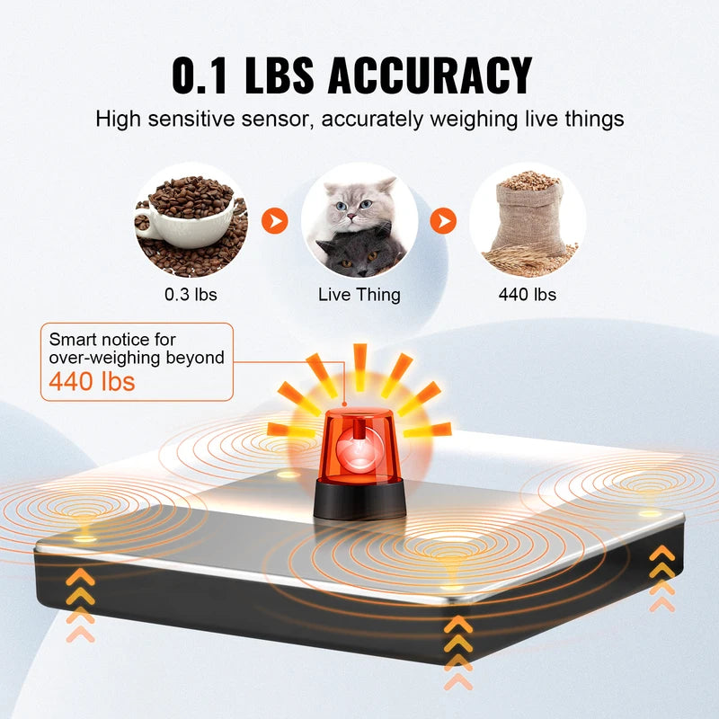 Digital Shipping Scale 440lbs with Tare Function LCD Display Portable Postal Weighing Scale