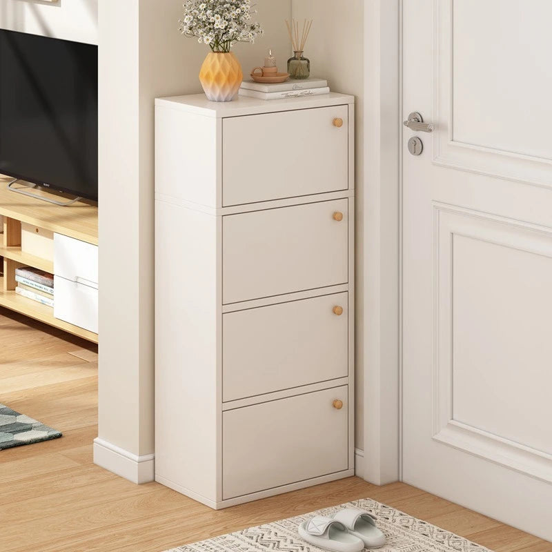 Narrow Space-Saving Shoe Rack with Large Capacity Corner Shoe Cabinet for Entryway