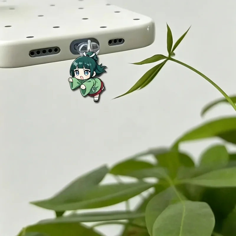 Anime Character Acrylic Pendant Dust Plug for Earphone Ports - Fan Gift
