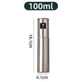 Refillable Stainless Steel Oil Spray Bottle 100ml Kitchen Dispenser