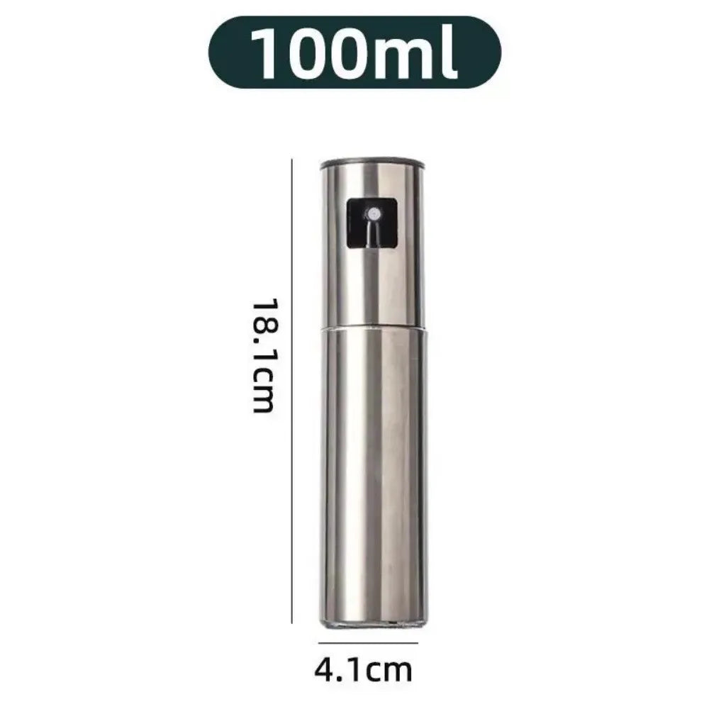 Refillable Stainless Steel Oil Spray Bottle 100ml Kitchen Dispenser