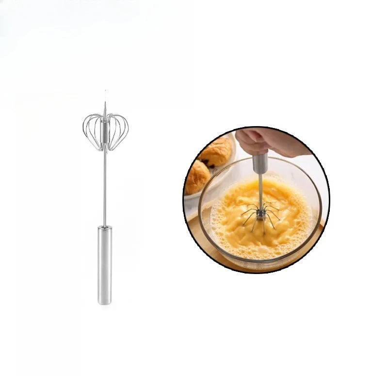 Semi Automatic Egg Beater Manual Rotating Cream Mixer Kitchen Gadget for Egg Blending