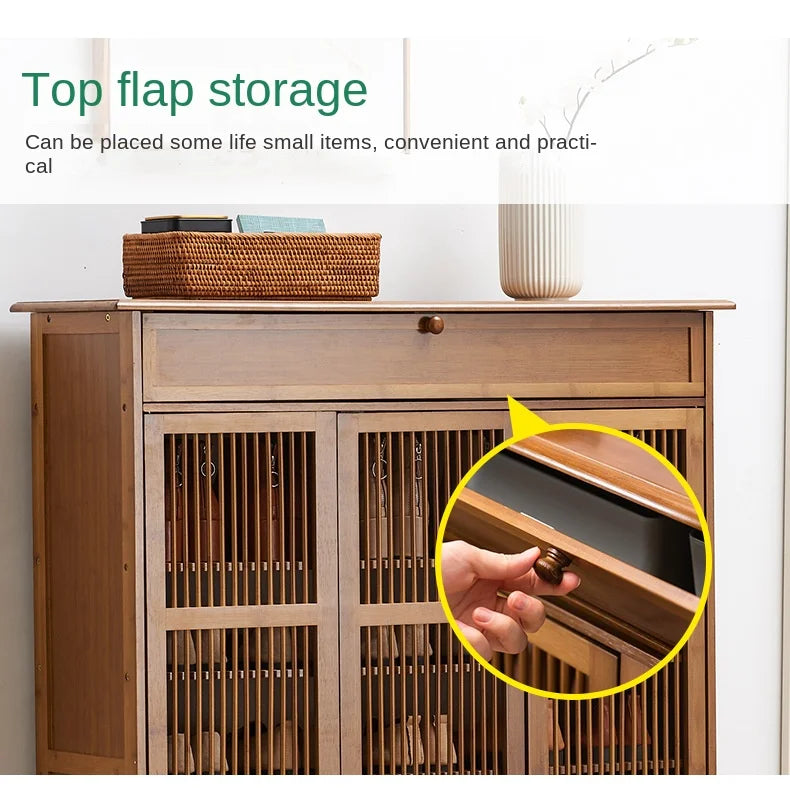 Multi-Layer Shoe Cabinet with Dustproof Storage for Living Room and Apartment