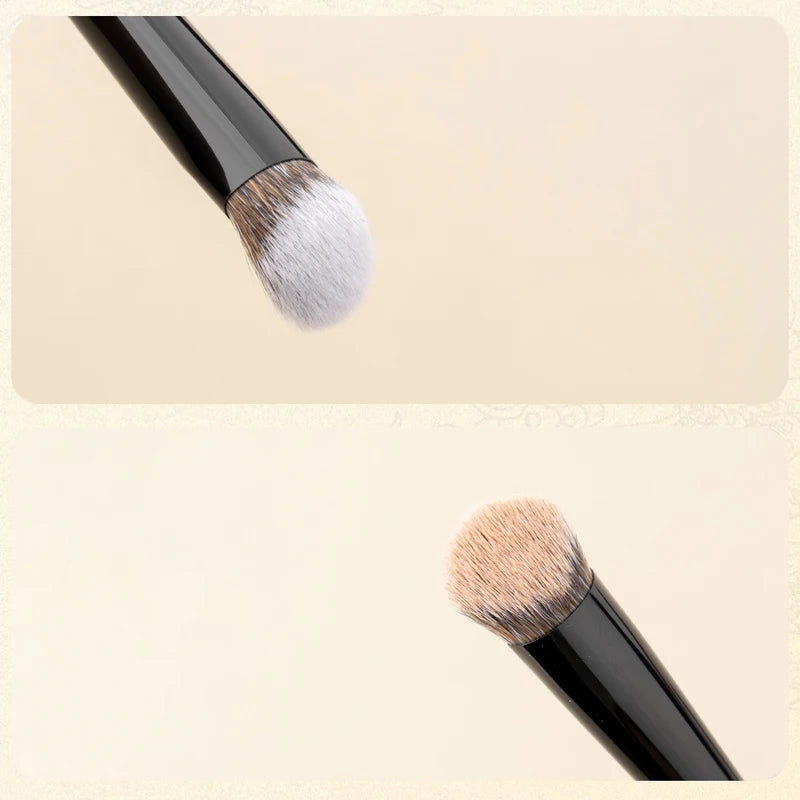 Soft Synthetic Fiber Blush & Foundation Makeup Brush with Rosewood Handle