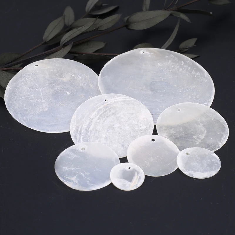 Natural Shell Beads Round Beading Spacer Jewelry Making Supplies - 100pcs