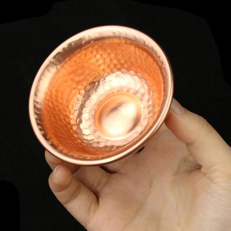 Hammered Copper Water Bowl Handmade Nepalese Religious Bowl for Buddha Buddhist Supplies