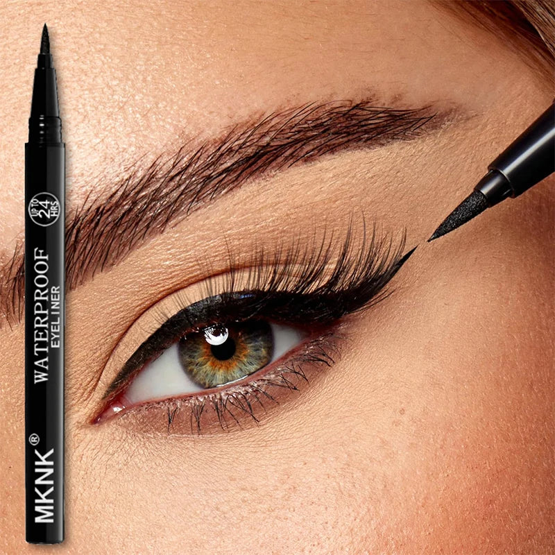 Waterproof Liquid Eyeliner Pen - Ultra-Fine Tip, Quick Dry
