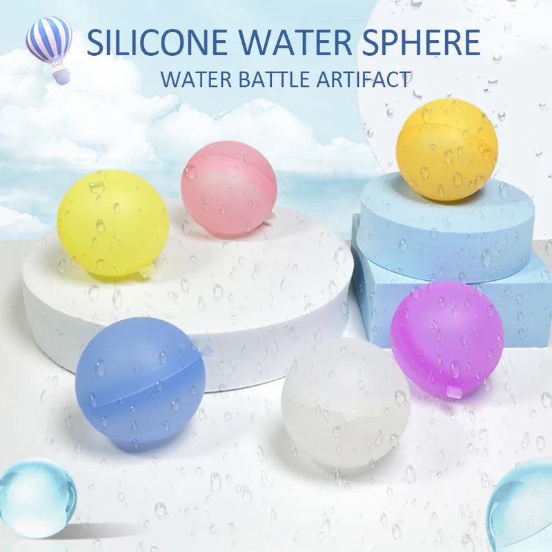 Reusable Water Balloons Set - Quick Fill Colorful Water Splash Balls for Kids & Adults