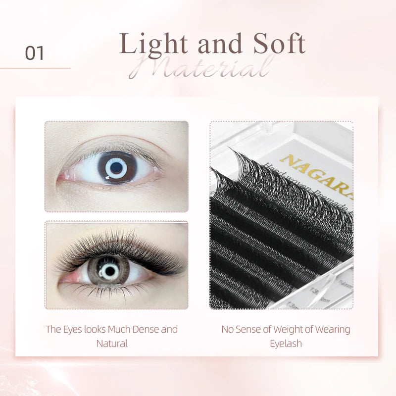 Double Tips 3D W Eyelash Extensions Fans - Premade W Shape False Eyelashes