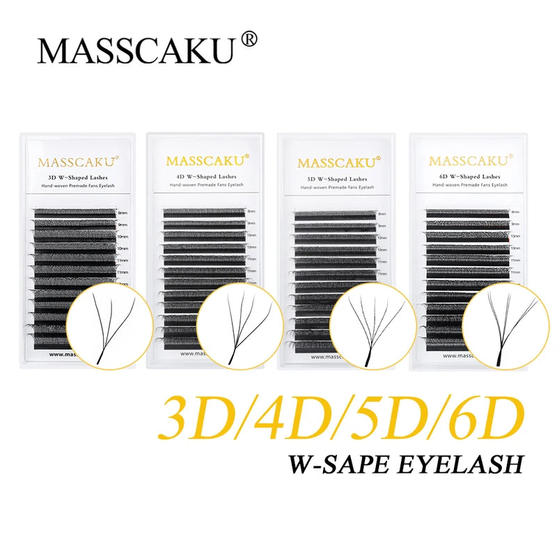 False Eyelash Clusters 3D 6D 8D W Shape Volume Wispy Fake Lashes Wholesale