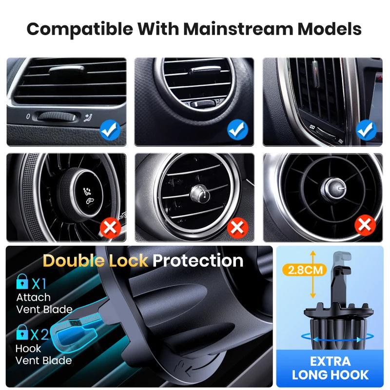 Magnetic Car Phone Holder for Magsafe iPhone 15 14 13 12 Pro Max 360° Rotation