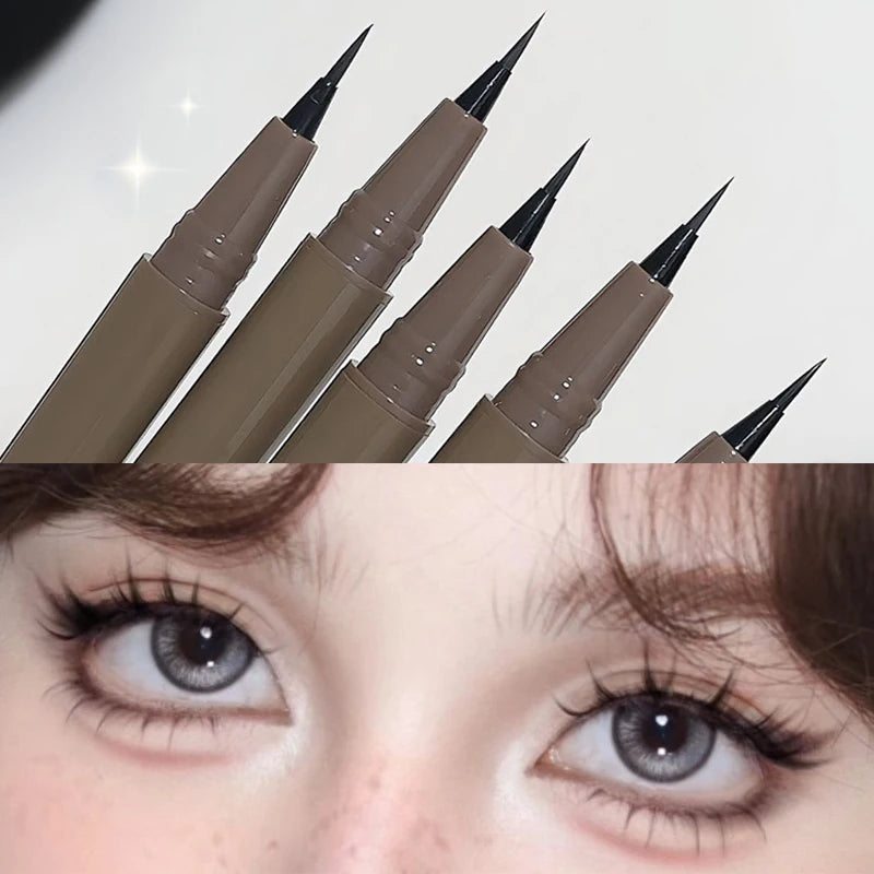 Waterproof Liquid Eyeliner & Eyebrow Pencil Set - Long-Lasting, Quick Dry, Smudge-Proof Cosmetics