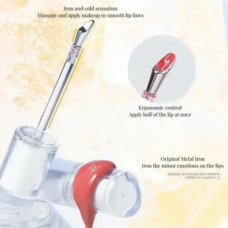 Judydoll Ice Lip Glaze Lipstick Set - Hydrating Watery Lip Makeup with Mirror