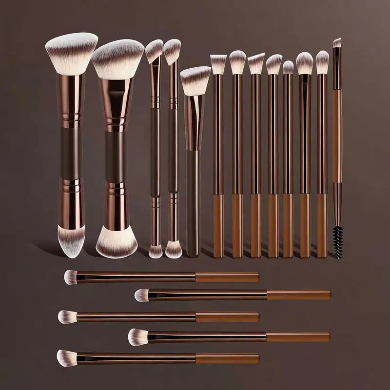 Professional Makeup Brush Set 6/10/18 Pcs Portable Travel Dual-Ended Tools