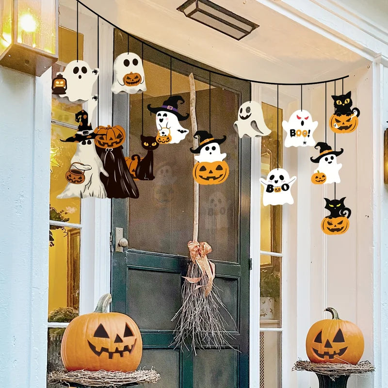 12 Cute Paper Halloween Ghost Decorations - Seasonal Holiday Decor