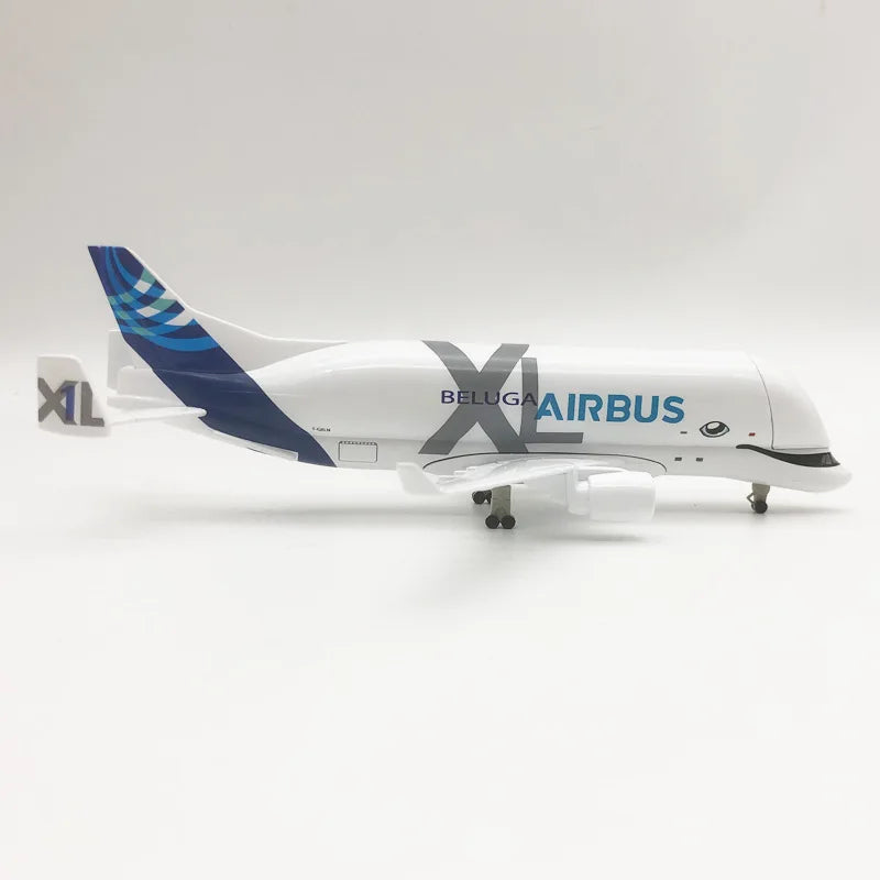 Diecast Resin Aircraft Model - Airbus A330 Beluga Airplane with Open Cargo Bay, 42cm/20cm Scale, Base Display, Multi-Color