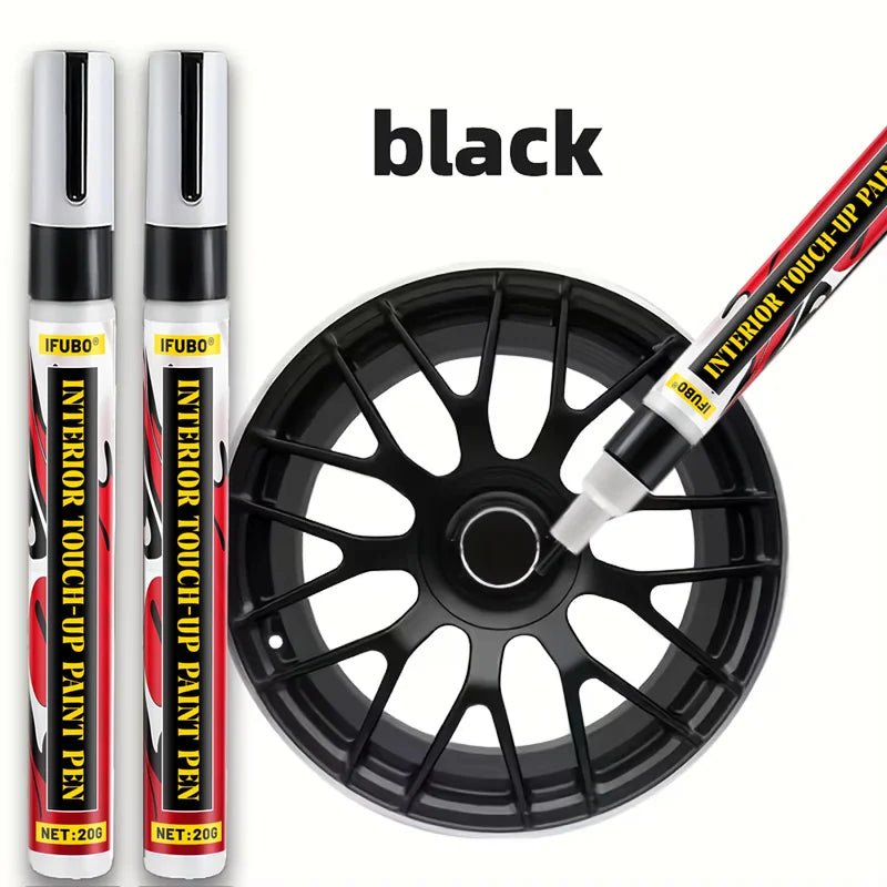 20G Black Car Touch Up Paint Pen - Scratch Remover for Car Body, Interior, Wheels