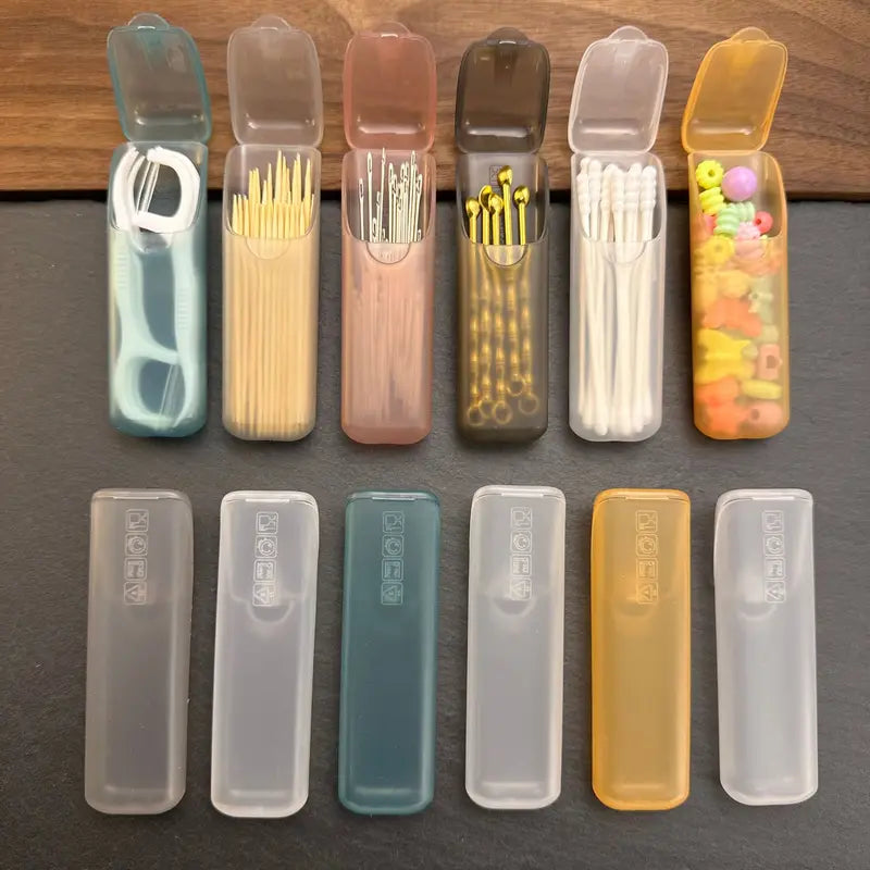 Mini Portable Storage Boxes Set - Small Parts Organizer for Travel Jewelry Pills & Toothpick