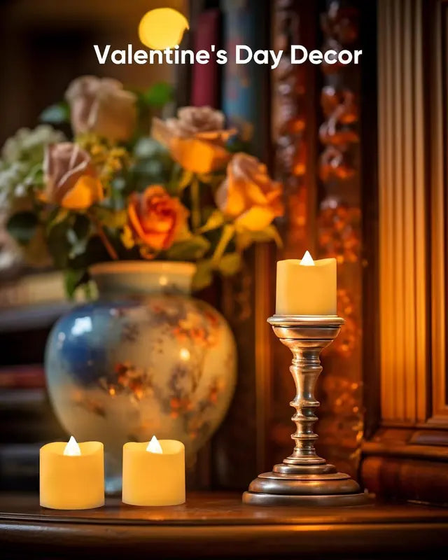 24Pcs Flameless LED Candle Lights for Weddings Christmas Halloween - Warm White