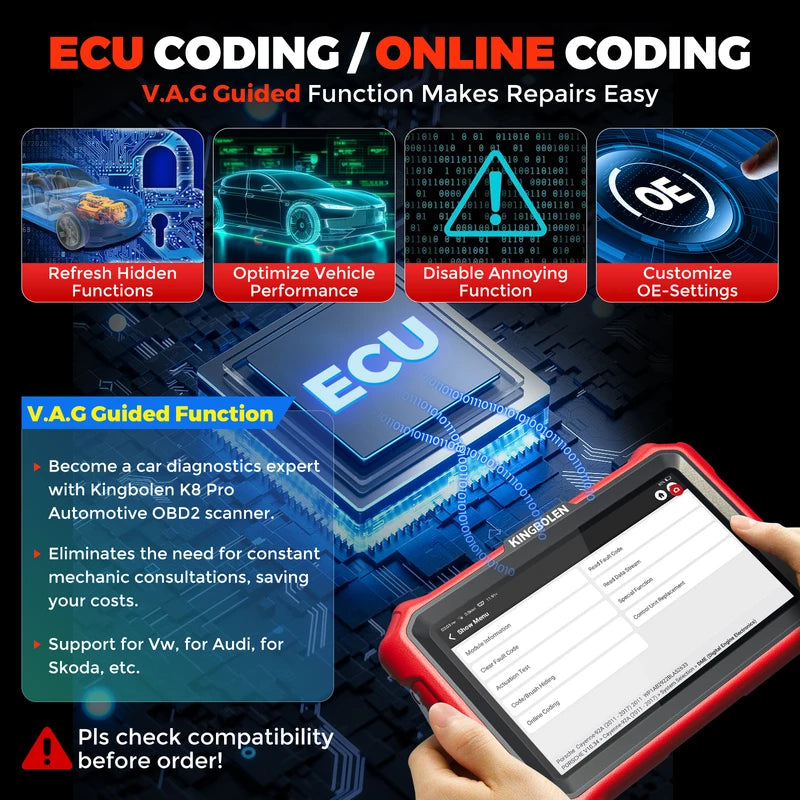 All System Car Diagnostic Scanner with ECU Coding & Lifetime Updates