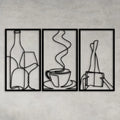 Modern Minimalist Iron Wall Art Decor for Living Room Bedroom Office