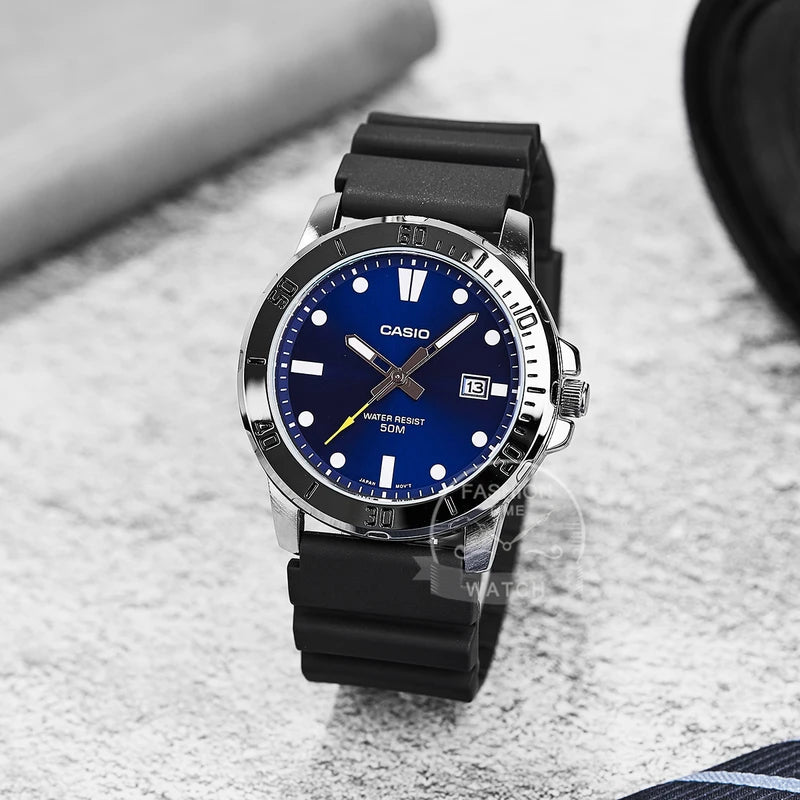 Men's Waterproof Business Casual Watch with Resin Strap - Multiple Colors