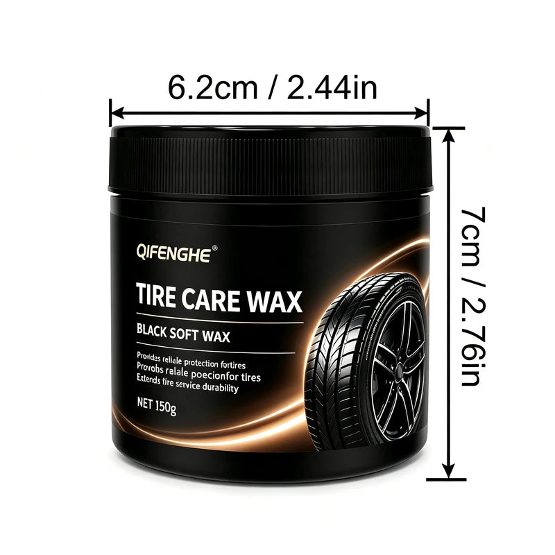 150g Tire Care Wax Tire Protector for Faded Dull Gray Tires Deep Black Finish