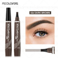 Long-Lasting Waterproof Eyebrow Pencil for Daily Makeup - Brown & Dark Brown