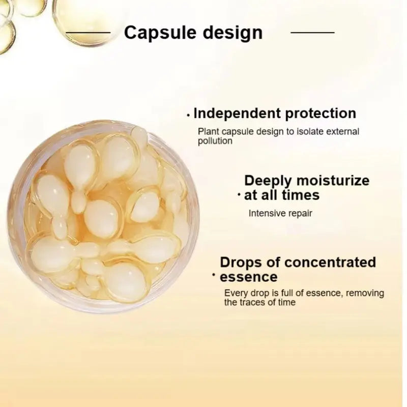 50Pcs Collagen Face Serum Capsules Set - Moisturizing & Whitening Skin Care