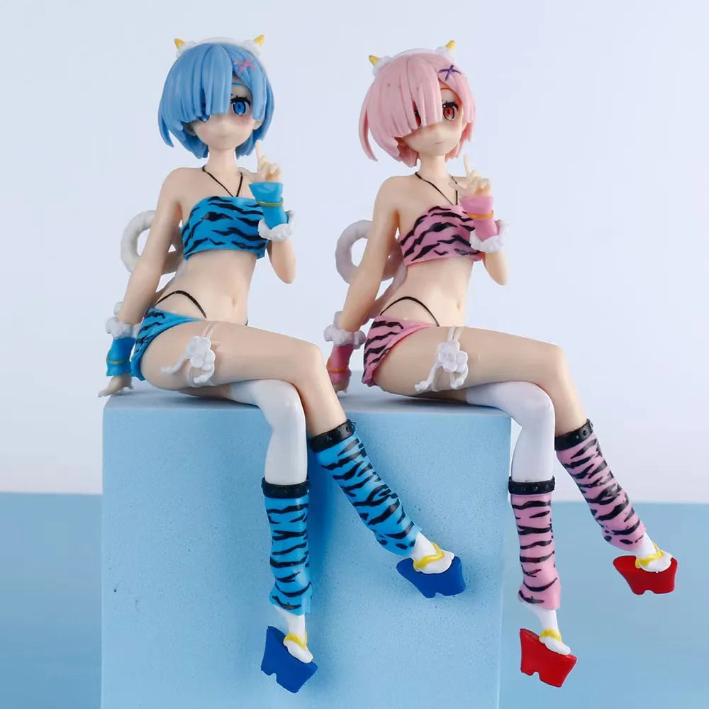 Anime Girl PVC Action Figure Pajamas Set - Sitting Posture, Collectible Toy