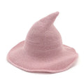 Halloween Witch Hat Unisex Wool Knit Costume Hat Solid Fashion Accessory
