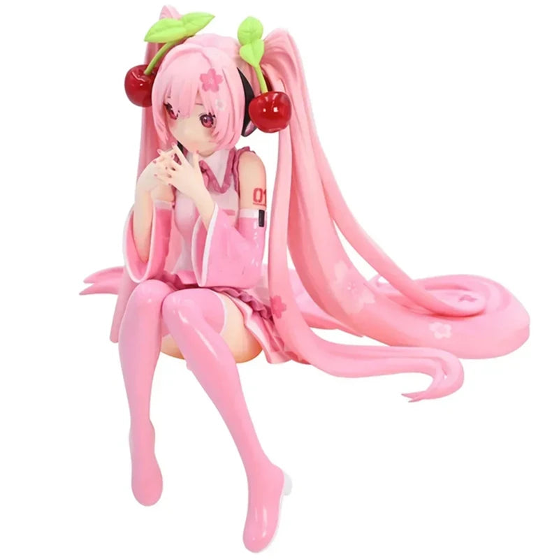 Hatsune Miku Anime Action Figure Toy - Pink Cherry Dress PVC Model for Kids & Collectors