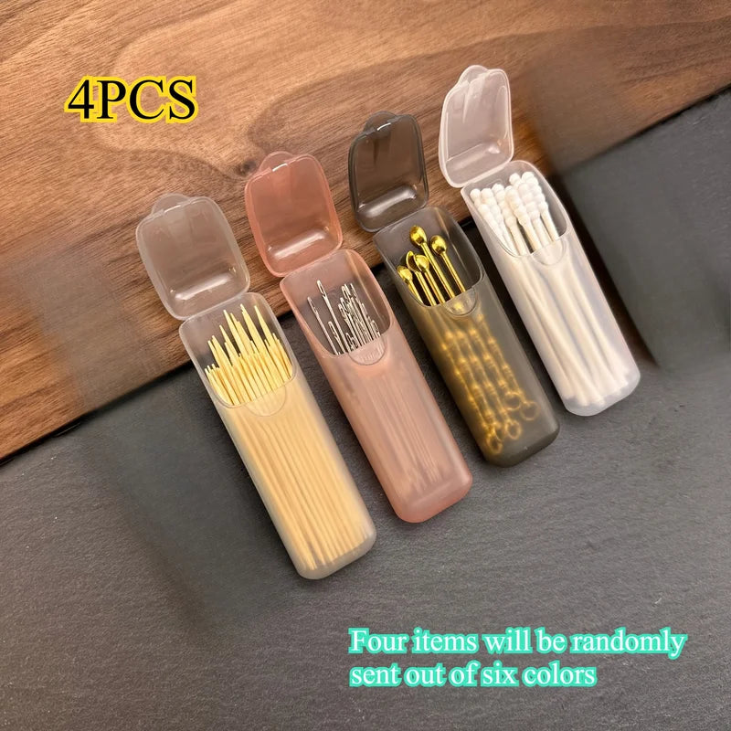 Mini Portable Storage Boxes Set - Small Parts Organizer for Travel Jewelry Pills & Toothpick