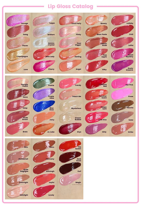 Vegan Transparent Shimmer Lip Gloss Liquid Lipstick with Custom Logo - 15g/25g/100g