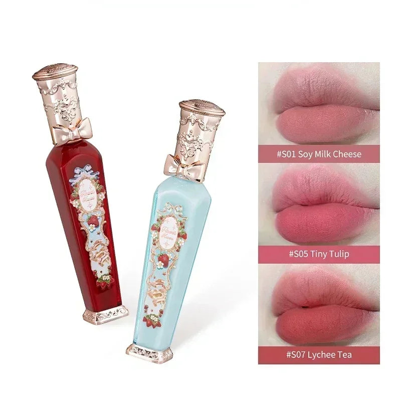 Long Lasting Velvet Lip Tint & Lip Gloss Set - Flower Knows Rococo Series